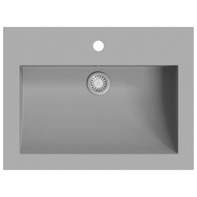 Vidaxl wasbak 600x450x120 mm graniet grijs
