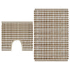 Vidaxl badmattenset handgeweven jute en stof naturel en wit