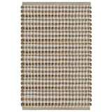Vidaxl badmattenset handgeweven jute en stof naturel en wit - afbeelding 2