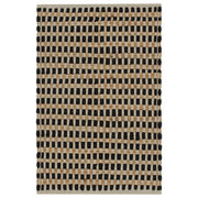 Vidaxl badmattenset handgeweven jute en stof naturel en zwart - afbeelding 2