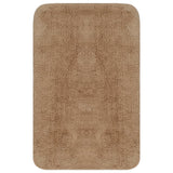 Vidaxl badmattenset stof beige 3-delig - afbeelding 2