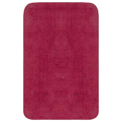 Vidaxl badmattenset stof fuchsia 3-delig