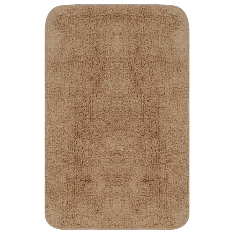 Vidaxl badmattenset stof beige 2-delig