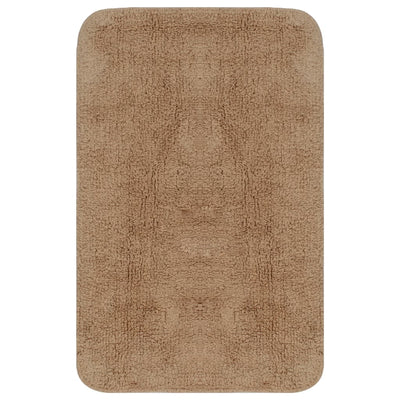 Vidaxl badmattenset stof beige 2-delig