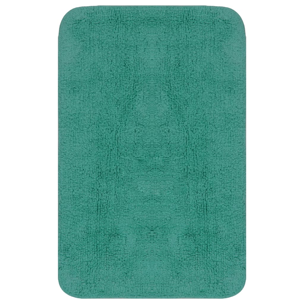 Vidaxl badmattenset stof turquoise 2-delig