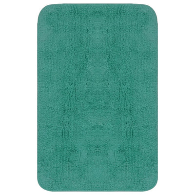 Vidaxl badmattenset stof turquoise 2-delig