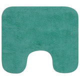 Vidaxl badmattenset stof turquoise 2-delig - afbeelding 3