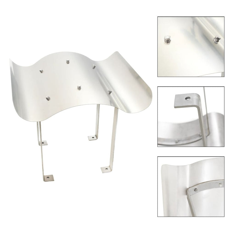 Vidaxl schoorsteenkap roestvrij staal 70 x 70 x 37 cm