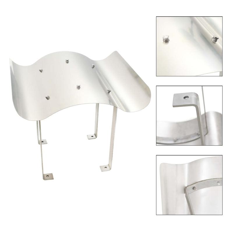 Vidaxl schoorsteenkap roestvrij staal 60 x 80 x 39 cm