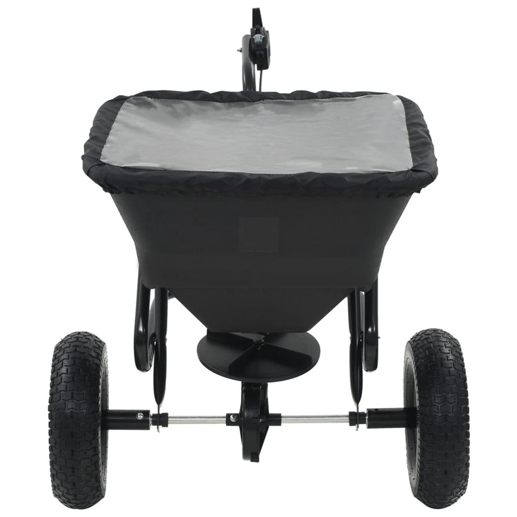 Vidaxl strooiwagen sleepmodel 45 l 125x74x79 cm pvc en staal