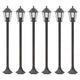 Vidaxl paalverlichting voor tuin e27 110 cm aluminium brons 6 st