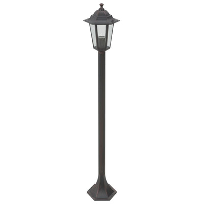 Vidaxl paalverlichting voor tuin e27 110 cm aluminium brons 6 st