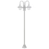 Vidaxl paalverlichting tuin e27 220 cm aluminium wit 3-delig