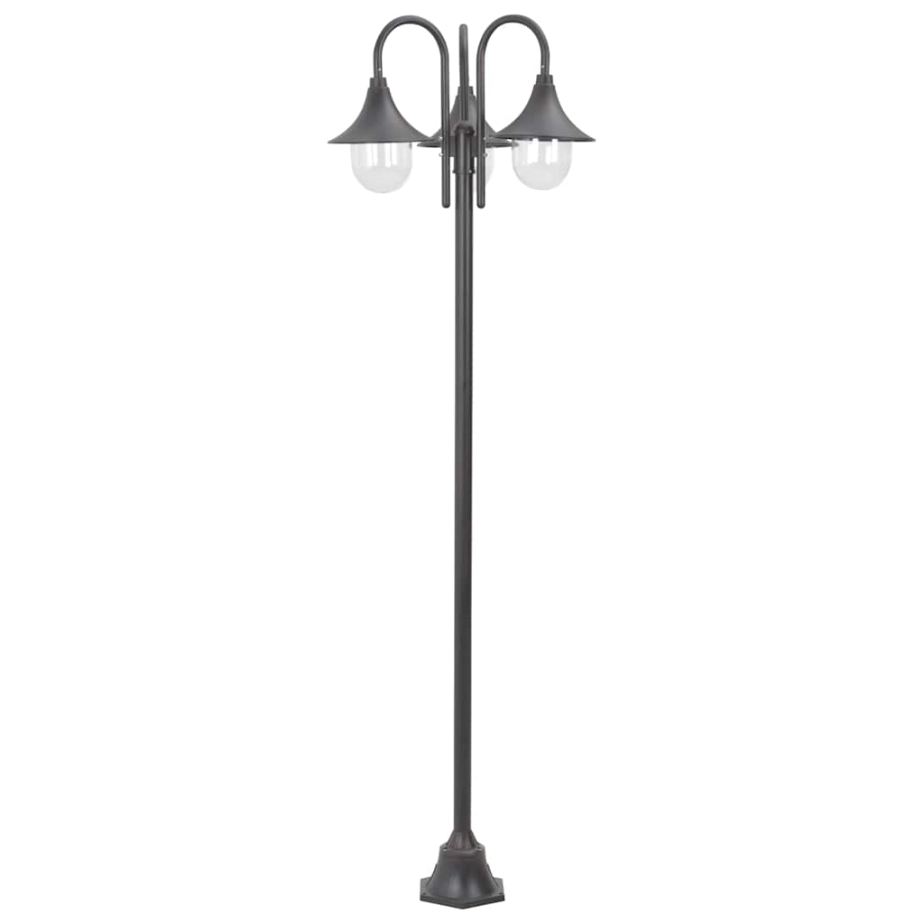 Vidaxl paalverlichting tuin e27 220 cm aluminium brons 3-delig