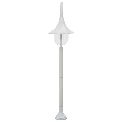 Vidaxl paalverlichting tuin e27 120 cm aluminium wit