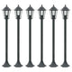 Vidaxl paalverlichting voor tuin e27 110 cm aluminium donkergroen 6 st