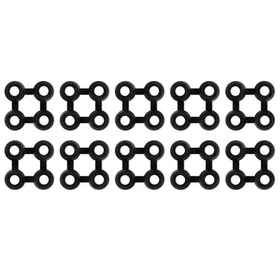 Vidaxl matverbinders 10 st rubber zwart