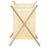 Vidaxl wasmand 42x41x64 cm cederhout en stof beige - afbeelding 2