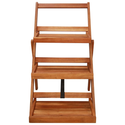 Vidaxl plantenstandaard 3-laags 50x63x80 cm massief acaciahout