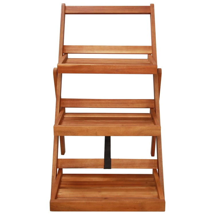 Vidaxl plantenstandaard 3-laags 50x63x80 cm massief acaciahout