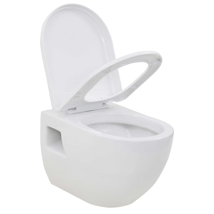 Vidaxl wandtoilet keramiek wit