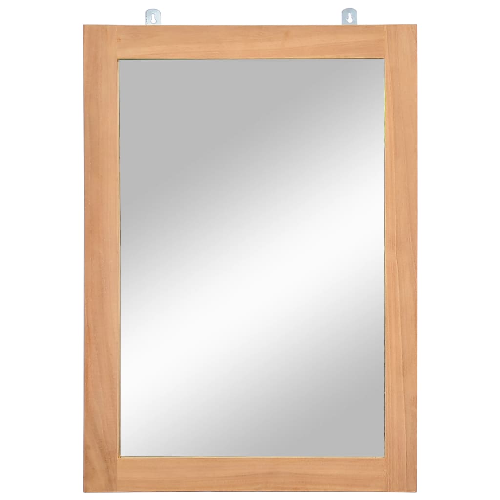 Vidaxl wandspiegel 50x70 cm massief teakhout