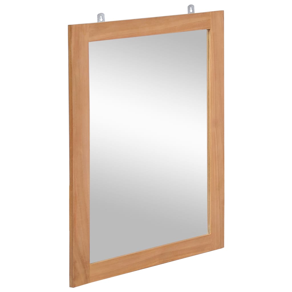 Vidaxl wandspiegel 50x70 cm massief teakhout
