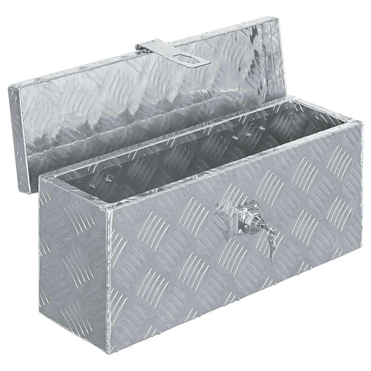 Vidaxl aluminium kist 48,5x14x20 cm zilverkleurig