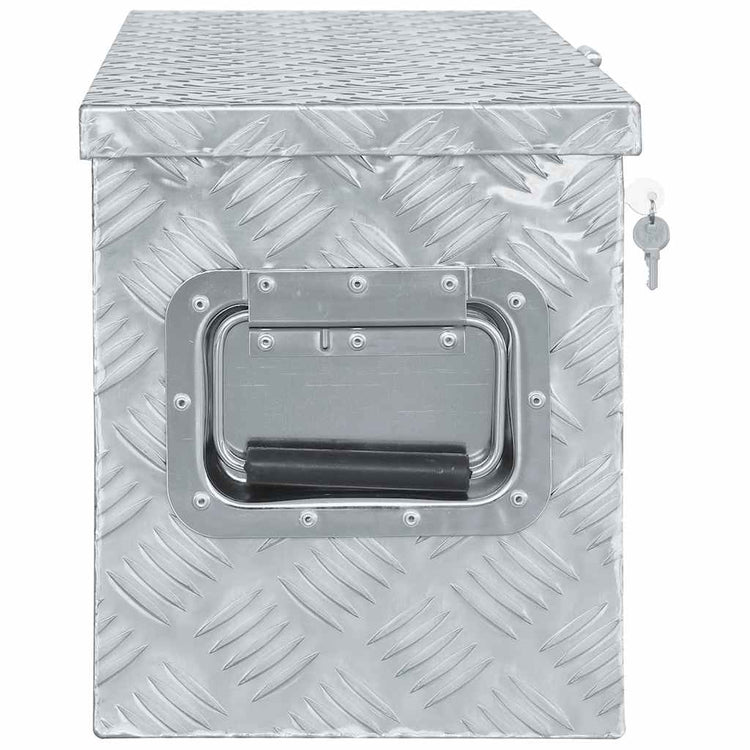 Vidaxl aluminium kist 61,5x26,5x30 cm zilverkleurig
