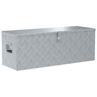 Vidaxl aluminium kist 110,5x38,5x40 cm zilverkleurig