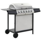 Vidaxl gasbarbecue met 6 kookzones roestvrij staal zilverkleurig - afbeelding 3