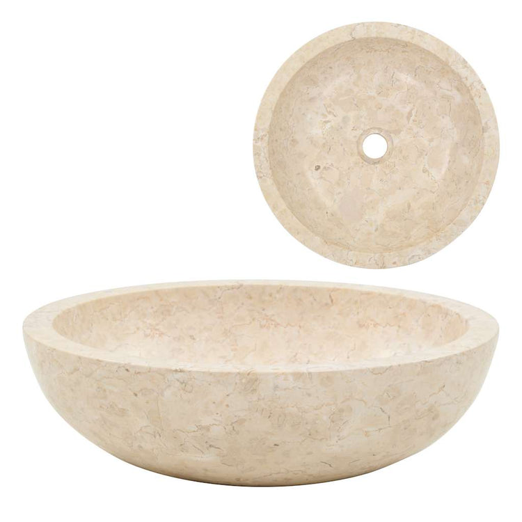 Vidaxl gootsteen 40x12 cm marmer crème