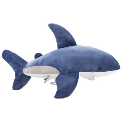 Vidaxl knuffel witte haai pluche blauw en wit