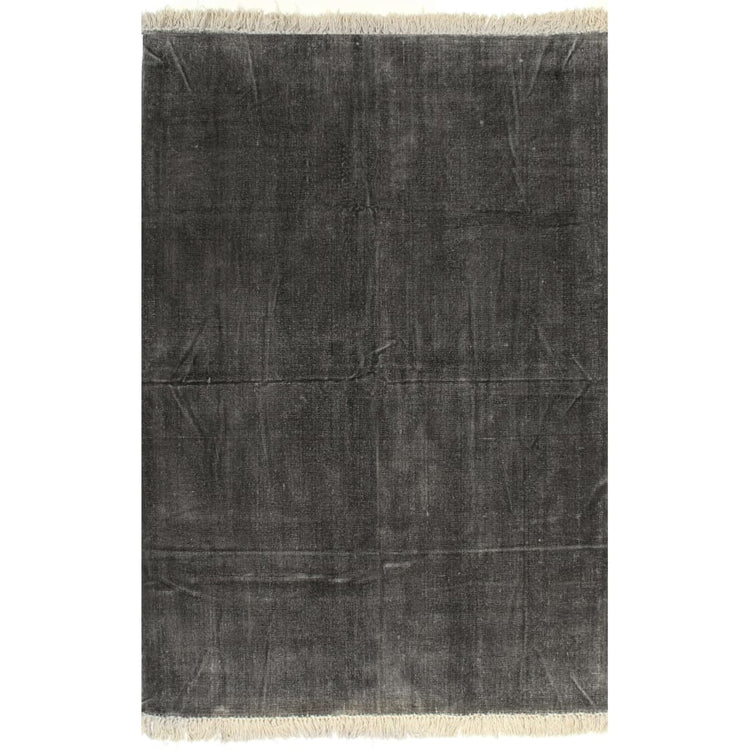 VidaXL Kelim vloerkleed 120x180 cm katoen antraciet