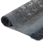 VidaXL Kelim vloerkleed met patroon 120x180 cm katoen grijs - afbeelding 2