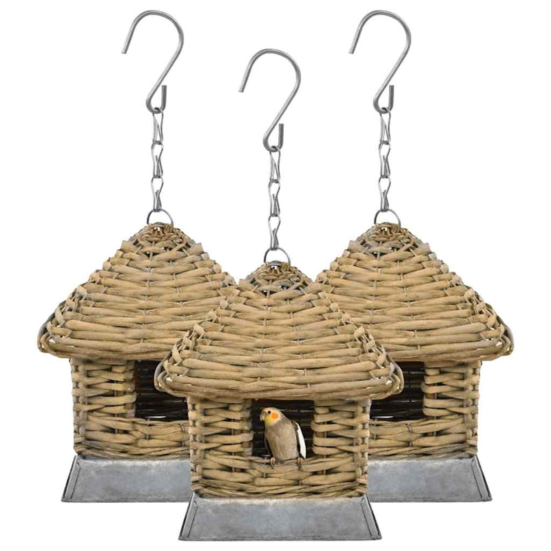 Vidaxl vogelhuizen 3 st wicker