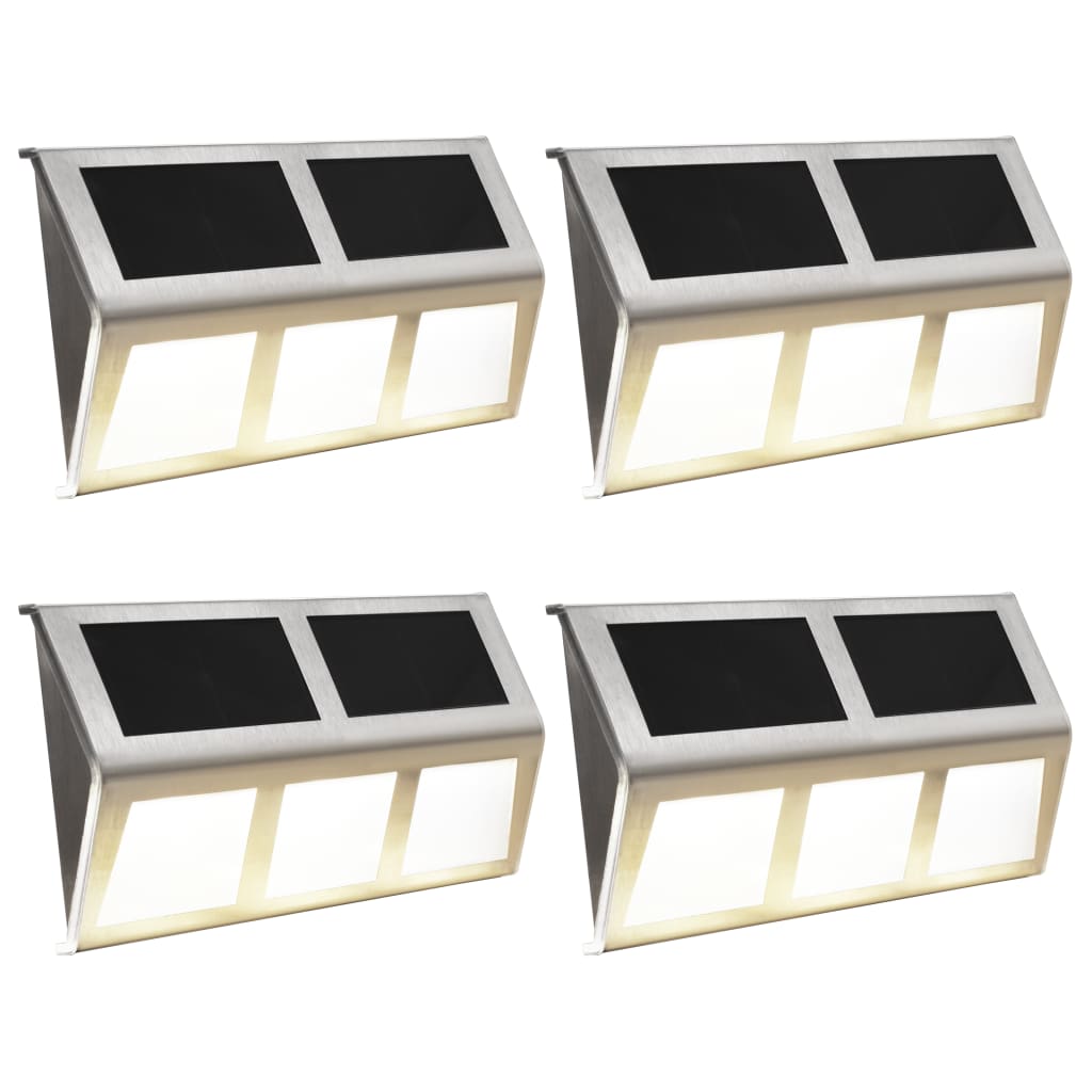 VidaXL Solarlampen 4 st LED warmwit