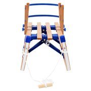 Vidaxl sneeuwslee met rugleuning inklapbaar 119 cm hout - afbeelding 2