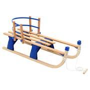 Vidaxl sneeuwslee met rugleuning inklapbaar 119 cm hout - afbeelding 3