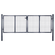 Vidaxl tuinhek van gaas gegalvaniseerd staal 300x75 cm grijs - afbeelding 1