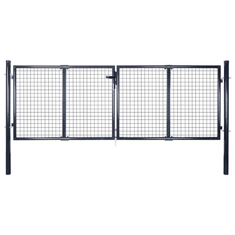 Vidaxl tuinhek van gaas gegalvaniseerd staal 300x75 cm grijs
