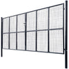 VidaXL Gaaspoort 400x175 cm gegalvaniseerd staal grijs