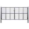 VidaXL Gaaspoort 400x200 cm gegalvaniseerd staal grijs