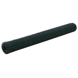 Vidaxl kippengaas 25x1,2 m staal met pvc coating groen - afbeelding 1