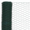 Vidaxl kippengaas 25x1,2 m staal met pvc coating groen