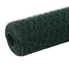 Vidaxl kippengaas 25x1,5 m staal met pvc coating groen