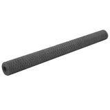 Vidaxl kippengaas 25x1,5 m staal met pvc coating grijs - afbeelding 1