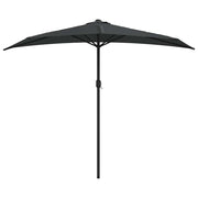 Vidaxl balkonparasol half met aluminium paal 270x144 cm antraciet - afbeelding 3