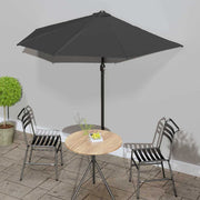 Vidaxl balkonparasol half met aluminium paal 270x144 cm antraciet - afbeelding 1