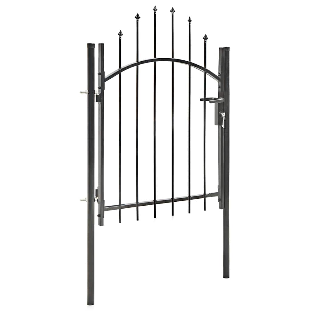 Vidaxl tuinpoort woerden staal 1x1m zwart